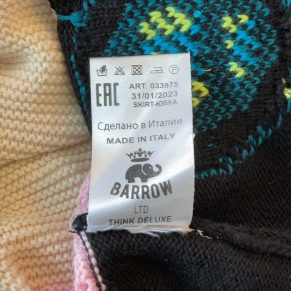 BARROW Official logo-jacquard knitted skirt Size Small - Picture 6 of 7
